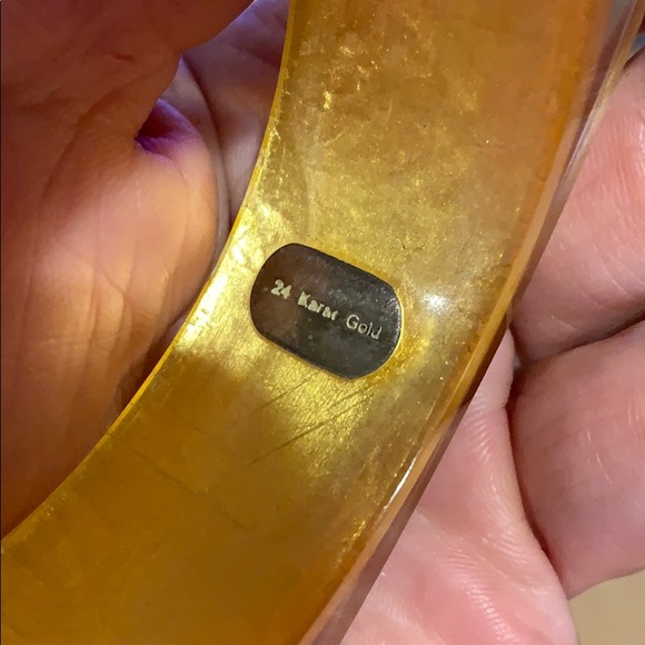 Translucent & Gold Bangle Bracelet - Picture 5 of 5